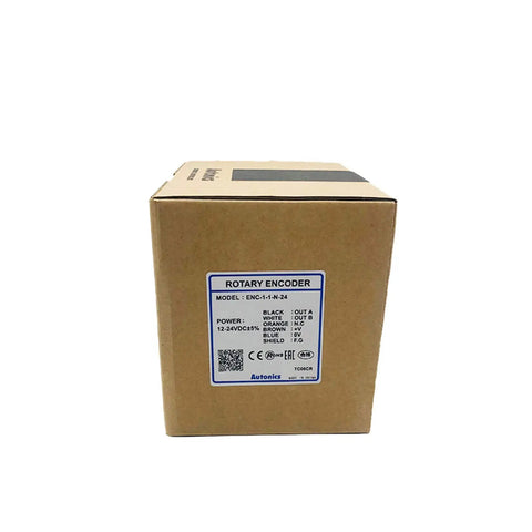 Cardboard packaging of Incremental Rotary Encoder ENC-1-1-N-24 NPN Output, Pro Grade Industrial Encoder for Automation and CNC