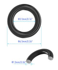 Badass 100 Count Nitrile O Rings Anti Static 6.5mm OD Black Buna N Seals shown with dimensions for plumbing and gear swap.