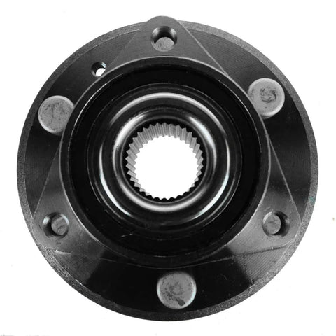 Hardcore Front And Rear Wheel Bearing Hub Assembly Set 4 Piece Kit For Buick Acadia And Gmc Enclave 2008 To 2017, close-up view of heavy duty bearing hub.