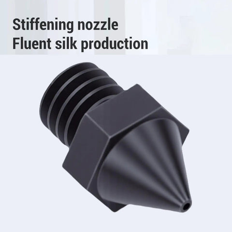 Bulletproof Hardened Steel 3D Printer Nozzle 0.6Mm Upgrade For Raise3D N Series showing a stiffening nozzle design for filament.