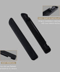 Two black dash panel trim bezel inserts (LH & RH) for Ford trucks 1992-1997; snap-in.