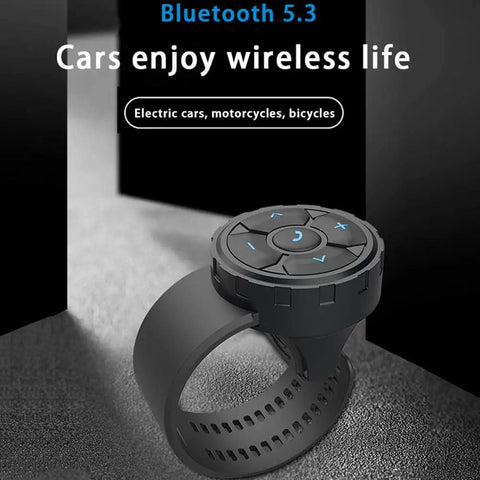 Wireless Bluetooth 5.3 Remote Controller For Steering Wheel Car Kit And Bike Motorcycle Phone Control Play Pause Volume