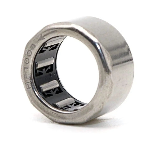 Heavy Duty 10 Pack HF1008 One Way Needle Bearings Metric Clutch Roller Inserts close-up showing drawn cup design.