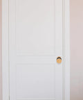 Built Tough Single Sided Hidden Deadbolt Lock With Classic Ball Handles For Serious Privacy And Hassle Free Setup On Quiet Study Doors and Home Office Rooms, sleek ball handle on white door.