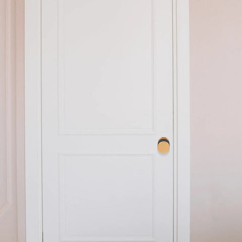 Hella Heavy Duty Keyless Entry Door Lock Deadbolt With Slick Turn Button Interior For Bedroom Privacy And Bulletproof Security That Is Truly A Game Changer on a white door.