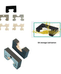 2pcs EGH15CA Linear Slider Blocks with EV15 oil storage lubrication components for CNC routers and garage projects.
