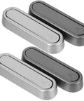 No Sweat Foldable Invisible Wall Hooks Zinc Alloy Storage Hangers 4 Pack in silver and black for space-saving organization.