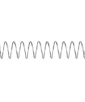 Compression spring, 304 stainless steel, 10 mm OD, silver, side view.