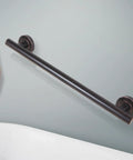 Built Tough Shower Safety Bar For Seniors And Disabled Users, Rock Solid Wall Mounted Bathroom Grab Handle With Grippy Nonslip Coating, Carries Up To 500 Lbs For Steady Support, bronze finish.