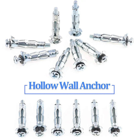 Bulletproof 30 Piece 4X32Mm Heavy Duty Zinc Plated Steel Molly Bolt Wall Anchor Screw Set For Drywall Plaster And Tile Hardware That Makes Mounting Look Like Cake In No Time, assorted zinc-plated steel wall anchors.