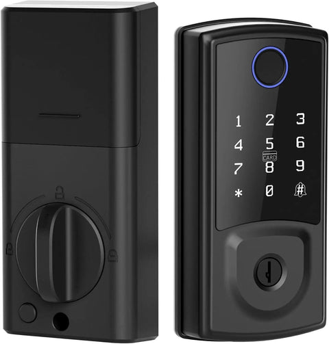 Keyless Front Door Lock With Touchscreen Keypad Fingerprint And App Remote Control Smart Deadbolt For Easy 10 Minute Install