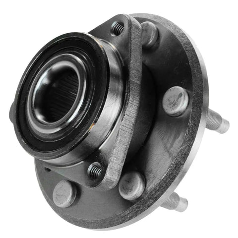 Hardcore Front And Rear Wheel Bearing Hub Assembly Set 4 Piece Kit For Buick Acadia And Gmc Enclave 2008 To 2017 close-up view of bearing hub component.
