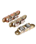 Buttersmooth Double Wheel Bottom Roller For Sliding Doors And Windows Heavy Duty Flat Groove - three rollers showing metal design.