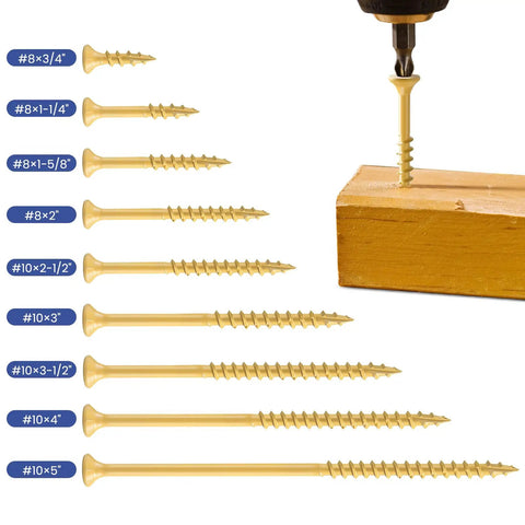 5 Inch Deck Screws No 10 By 5 36 Pack Built Tough Rust Resistant Epoxy Coated Torx Drive Head Outdoor Decking Screws