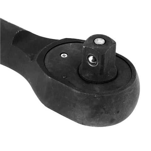 Close-up of Heavy Duty Reversible Ratchet Socket Wrench 3/4 In And 1 In Sizes Built Tough From Premium Alloy Steel