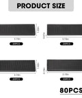80 Piece Solid Plastic Shims For Leveling Black Drywall Shim Set With Three Sixty Fourths Of An Inch Five Sixty Fourths Of An Inch One Eighth Of An Inch And Five Thirty Seconds Of An Inch For Precise Floor And Wall Leveling And Alignment size chart
