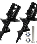 Dock Pole Auger for Aluminum Poles and 2 Inch O D Tubing, Dock Post Auger Kit With Stainless Steel Bolts And Nuts, 2 Pack