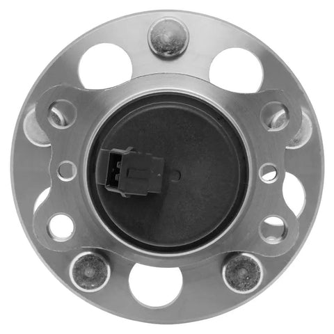 Straight Fix Heavy Duty Rear Wheel Hub Bearing Assembly For 2014 To 2019 Kia Soul, top view showing bolt holes and connector.