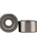 Heavy Duty Support Roller Needle Bearings Built Tough For Smooth Operation And Rock Solid Performance In Demanding Shop Floors With Precision Machining, showing two metal bearings.