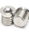 Premium 304 Stainless Steel Flanged Spring Ball Plunger With Press In Bead Wave Handle Groove M5 To M16 Sizes showing two plunger units.