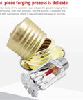 Close-up of No Nonsense Rock Solid 68 Degree Fire Sprinkler Head with polished brass and silver components, showcasing its durable design.