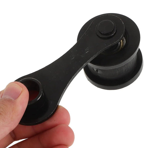 Ultimate Chain Tensioner Roller Pulley Kit For Mini Bike Atv 50-250cc Motorcycles And Off-road Dirt Pit Bikes To Keep Your Drive Tight Prevent Slippage and Ensure Maximum Safety On All Your Adventures, black roller close-up
