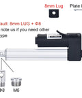 Heavy Duty 24V Electric Linear Actuator Door Opener Motor Packing 3000N Kick With An Extended 800mm Stroke Telescopic Arm with 8mm lug details.