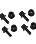 4 Pack Black Nylon Motorcycle License Plate Bolts and Screws for Bikes and Scooters Rust Resistant Easy Install Fasteners set