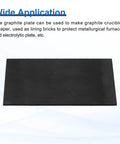 Rectangle Graphite Block For Melting Casting And Electrolysis High Purity Graphite Electrode Plate Sheet 100x60x2mm Pack Of 5 Black Color Heavy Duty For Lab And Industrial Use.