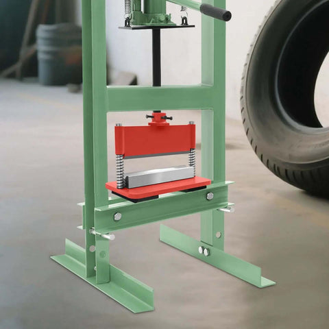 12 Inch Hydraulic Press Brake Attachment for Standard 12 and 20 Ton Shop Presses, front view, metal bending tool