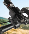 Universal Bicycle Flashlight Holder With Non Slip Rubber Clamp And 270 Degree Rotation on bike handlebar