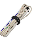 10 Pack Go To Versatile Hook And Loop Securing Straps 1 Inch By 24 Inch Black Nylon Tie Down Fastening Stabilizer Straps Reusable Durable With Red And Blue Color Strips securing white power strip