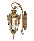 Top Tier Vintage Outdoor Wall Lantern With Brushed Brass Gooseneck And Sleek Black Aluminum Frame Straight Up Durable High Output Led Porch Sconce Built Tough For Any Space mounted on wall with water glass shade