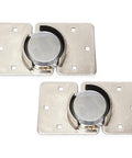 Two Pack Beefy Shackle Padlocks For Garage And Shed Doors With Keys Heavy Duty Chrome Plated Steel Lock Anti Cut Anti Saw Security
