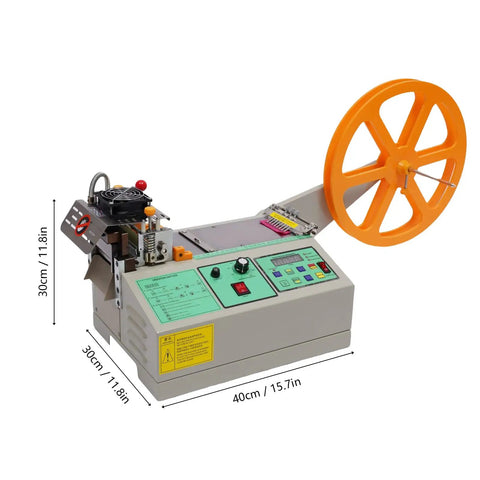 Automatic Webbing Cutting Machine 110V 280W Heavy Duty Hot And Cold Cutting With Steel Blade for Ribbon Belt and Fabric