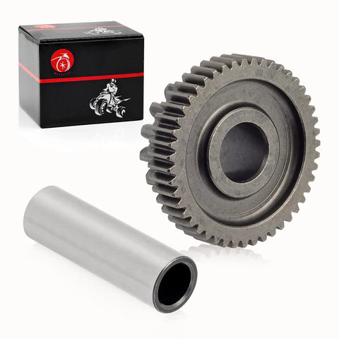 Heavy Duty Starter Clutch And One Way Bearing Idler Gear Kit With Gasket Set Drop Straight In Replacement For 2000 To 2014 Honda Trx400Ex Trx400X Atv Rig, featuring gear and idler.