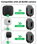 Three Pack No Drill No Screws Adhesive Wall Mount Brackets Compatible With Blink Outdoor 4, Mini 2 and Mini Cameras