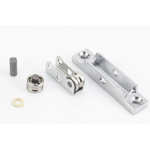 Dual Wheel Zinc Alloy Window Pulley And Sliding Door Replacement Rollers with steel wheels and height adjust kit