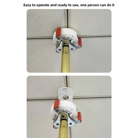 Heavy Duty Aluminum Pole For Snagging Smoke Detectors And Ceiling Fire Alarms Extending Out To Sixteen Feet With Zero Grief For High Vaulted Ceiling Jobs Today, showing locking mechanism and mount.