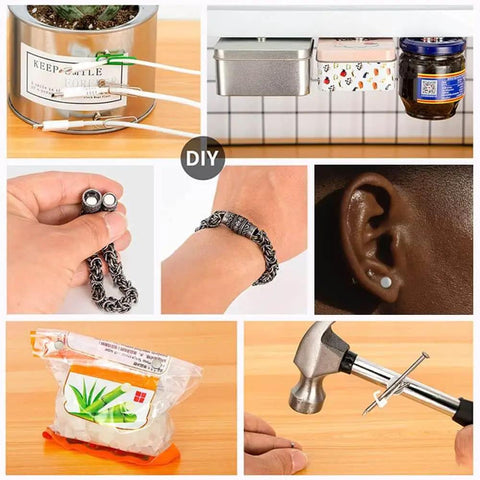 100 Pack Neodymium Disc Magnets Featuring Kickin Strong Rare Earth Pull Smooth Slick Electroplated Finish Heavy Duty Grip For Fridge Whiteboard Locker Cabinet And Diy Setups Quick Daily Organization Essentials used in various DIY applications.