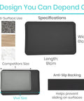 Anti Fatigue Standing Mat For Desk And Kitchen, 24 by 36 inches, ergonomic cushioned comfort pad with non-slip bottom, beveled edge