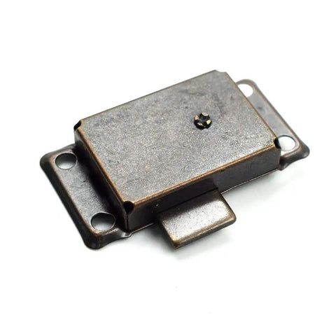 Top Shelf Antique Iron Cabinet Lock For Tiny Curio Showcases And Dashing Keepsake Jewelry Boxes Including Rustic Vintage Keys, 53x26mm