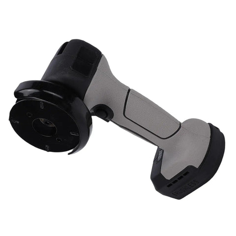 Cordless Angle Grinder For Fruit Trees And Orchard Wood Zero Cord Drama Heavy Duty Copper Motor Bark Stripper side view of handle