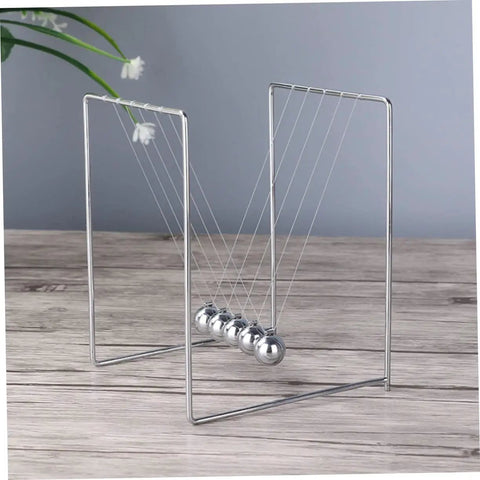 Must Have Pendulum Frame Physics Desk Toy For Learning And Decor, Cradle Style Science Education Gadget, metal frame on desk