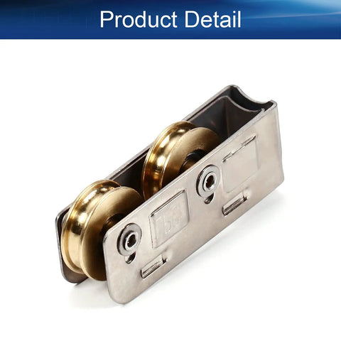 Heavy Duty Double U Groove 1 Inch Rolling Pulley For Sliding Doors And Windows Featuring A Smooth Nylon Wheel With Rust Proof Stainless Steel Shell