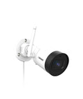 2K HD Wireless Security Camera With Plug In Power Outdoor Weatherproof Bullet Cam mounted on a white wall