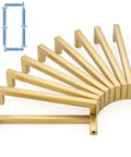 Top Shelf 10 Pack Brushed Gold Cabinet Pulls 5 Inch Square Bar Drawer Handles Built Tough Solid Metal Hardware with screws