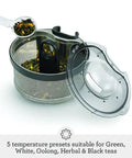 Close-up of aluminum mesh basket from Tea Maker Infuser And Water Kettle 51 Oz Capacity With Programmable One Touch Controls And Auto Tea Basket