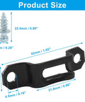 Black Concealed Half Pass Furniture Connectors 20 Pack Reinforced Cold Rolled Steel Anti Corrosion Fasteners Tool Free Modular Cabinet Hardware Adjustable No Sweat Assembly Rock Solid Build size dimensions diagram with screw.