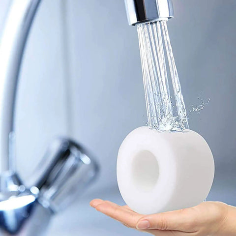 Four Pack Foam And Felt Filters for LZ600 LZ601 LZ602 LZ602C vacuum being washed under faucet